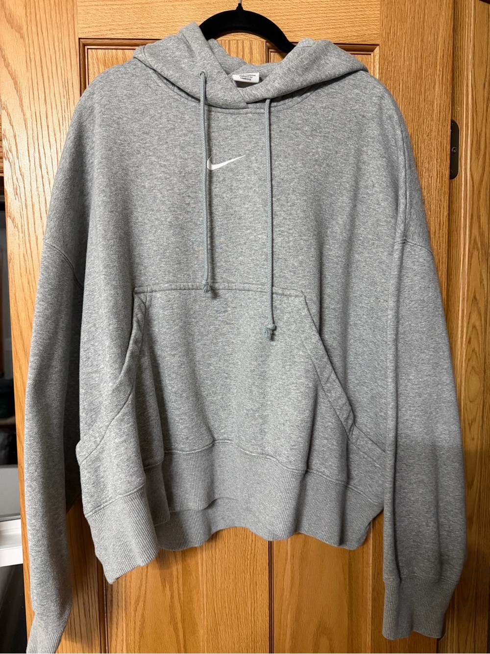 Nike Heather Gray Crewneck Hoodie Sweatshirt